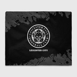 Плед флисовый Leicester City sport на темном фоне, цвет: 3D-велсофт