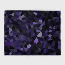 Плед флисовый Кристаллизация темно-фиолетового, цвет: 3D-велсофт