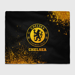Плед флисовый Chelsea - gold gradient, цвет: 3D-велсофт