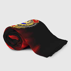 Плед флисовый СССР патриотический значок с серпом, цвет: 3D-велсофт — фото 2