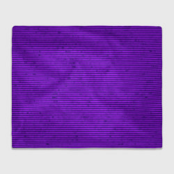 Плед флисовый Сочный фиолетовый в полоску, цвет: 3D-велсофт