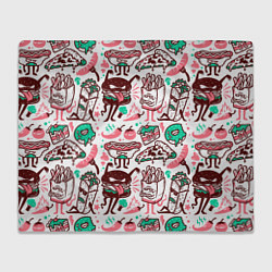 Плед флисовый Монстры еды, цвет: 3D-велсофт