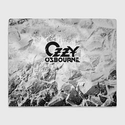 Плед флисовый Ozzy Osbourne white graphite, цвет: 3D-велсофт