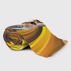 Плед флисовый Голова кота Шлепы, цвет: 3D-велсофт — фото 2