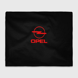 Плед флисовый Opel red logo auto, цвет: 3D-велсофт