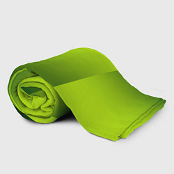 Плед флисовый Яркий зеленый градиентный комбинированный узор, цвет: 3D-велсофт — фото 2