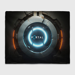 Плед флисовый Portal logo game, цвет: 3D-велсофт