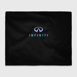 Плед флисовый Infiniti logo neon, цвет: 3D-велсофт