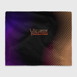 Плед флисовый Valheim logo pattern, цвет: 3D-велсофт