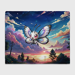 Плед флисовый Pokemon butterfree, цвет: 3D-велсофт