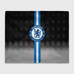 Плед флисовый Chelsea fc sport geometry, цвет: 3D-велсофт