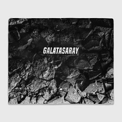 Плед флисовый Galatasaray black graphite, цвет: 3D-велсофт