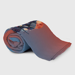 Плед флисовый Кот самурай - бусидо, цвет: 3D-велсофт — фото 2