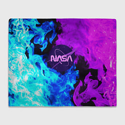 Плед флисовый NASA neon flame, цвет: 3D-велсофт