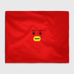 Плед флисовый BT21 Tata, цвет: 3D-велсофт