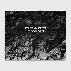 Плед флисовый Gears of War black graphite, цвет: 3D-велсофт