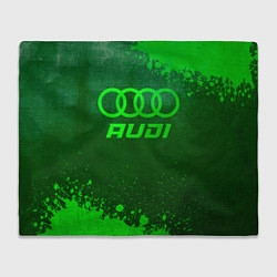 Плед флисовый Audi - green gradient, цвет: 3D-велсофт