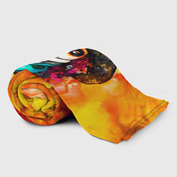 Плед флисовый Катрина в черной шляпе, цвет: 3D-велсофт — фото 2