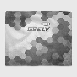 Плед флисовый Geely - white gradient посередине, цвет: 3D-велсофт