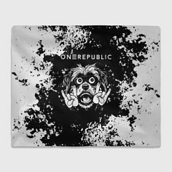 Плед флисовый OneRepublic рок пес, цвет: 3D-велсофт