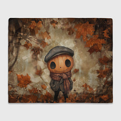 Плед флисовый Юный тыквенный Джек, цвет: 3D-велсофт