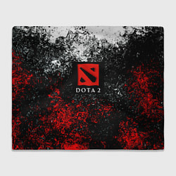 Плед флисовый Dota 2 брызги красок, цвет: 3D-велсофт