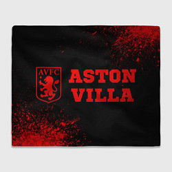 Плед флисовый Aston Villa - red gradient по-горизонтали, цвет: 3D-велсофт