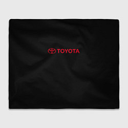 Плед флисовый Toyota red logo auto, цвет: 3D-велсофт