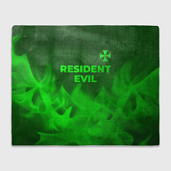 Плед Resident Evil - green gradient посередине