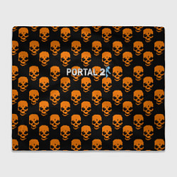 Плед флисовый Portal skull pattern, цвет: 3D-велсофт