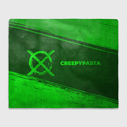 Плед флисовый CreepyPasta - green gradient по-горизонтали, цвет: 3D-велсофт