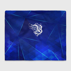 Плед флисовый Burzum blue poly, цвет: 3D-велсофт