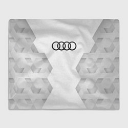 Плед флисовый Audi white poly, цвет: 3D-велсофт