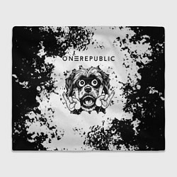 Плед флисовый OneRepublic - рок пес, цвет: 3D-велсофт