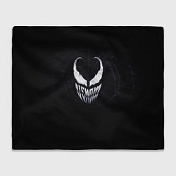 Плед флисовый Venom face - logo, цвет: 3D-велсофт