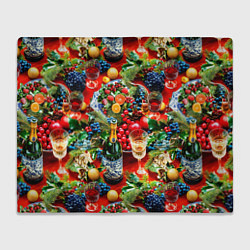 Плед флисовый Новогодние угощения, цвет: 3D-велсофт