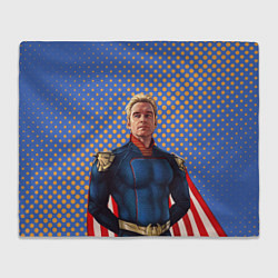 Плед флисовый Хоумлендер задумчивый Пацаны, цвет: 3D-велсофт