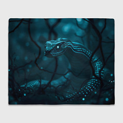 Плед флисовый Змея в темном лесу, цвет: 3D-велсофт