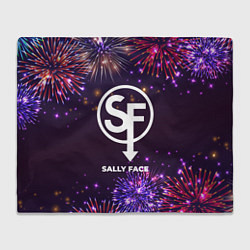 Плед флисовый Праздничный Sally Face, цвет: 3D-велсофт