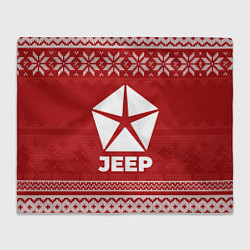 Плед флисовый Новогодний Jeep, цвет: 3D-велсофт