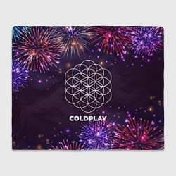 Плед флисовый Праздничный Coldplay, цвет: 3D-велсофт