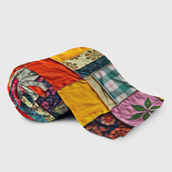 Плед флисовый Пэчворк из ярких тканей, цвет: 3D-велсофт — фото 2