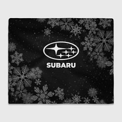 Плед флисовый Снежный Subaru, цвет: 3D-велсофт