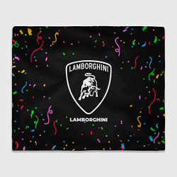 Плед флисовый Lamborghini конфети, цвет: 3D-велсофт