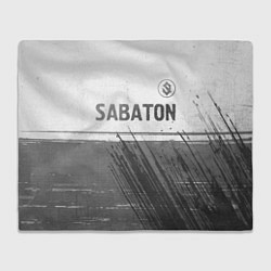 Плед флисовый Sabaton - white gradient посередине, цвет: 3D-велсофт