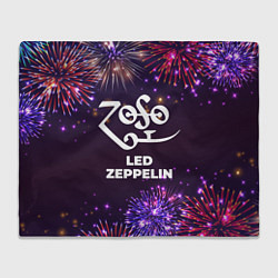 Плед флисовый Праздничный Led Zeppelin, цвет: 3D-велсофт