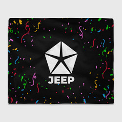 Плед флисовый Jeep конфети, цвет: 3D-велсофт