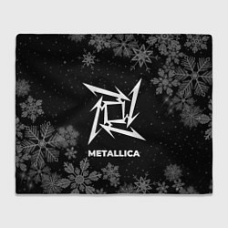 Плед флисовый Снежный Metallica, цвет: 3D-велсофт