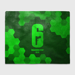 Плед флисовый Rainbow Six - green gradient, цвет: 3D-велсофт