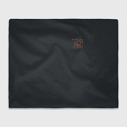 Плед флисовый Вязью Татьяна - красная надпись, цвет: 3D-велсофт